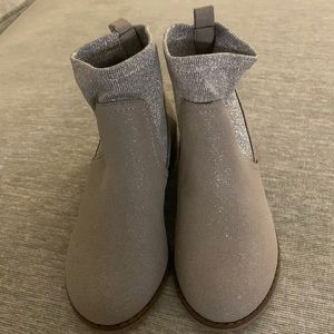 Zara Girls Grey Sparkle Ankle Boot Size 9.5